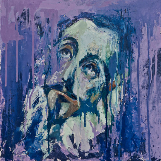 Violetamirada Oil Panel Portrait