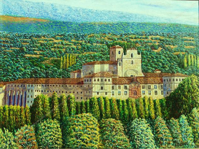 Monasterio de San Pedro de Cardeña (Burgos) Oil Canvas Landscaping