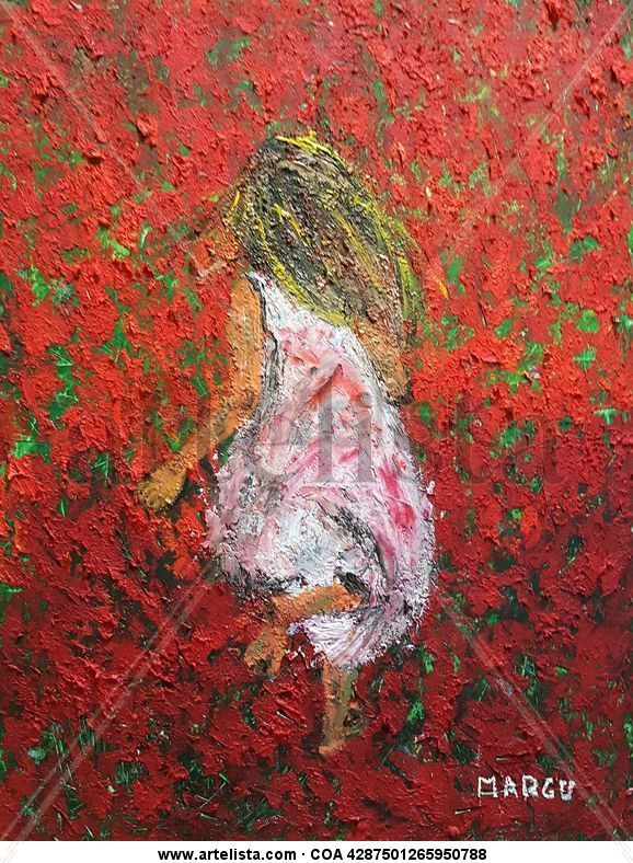 Entre flores rojas