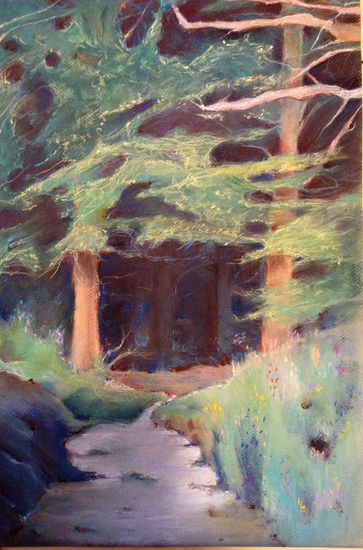 bosque Pastel Papel Paisaje