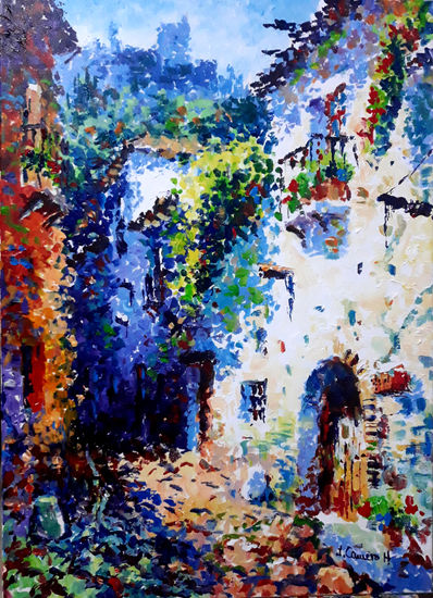 Calle Tipica de Granada Acrylic Canvas Landscaping