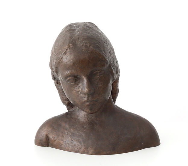 Busto niña - Pedro Quesada Bronze Figurative