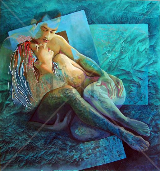 Almas esperanzadas 37 Mixed media Canvas Nude Paintings