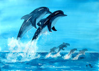 Familia de delfines