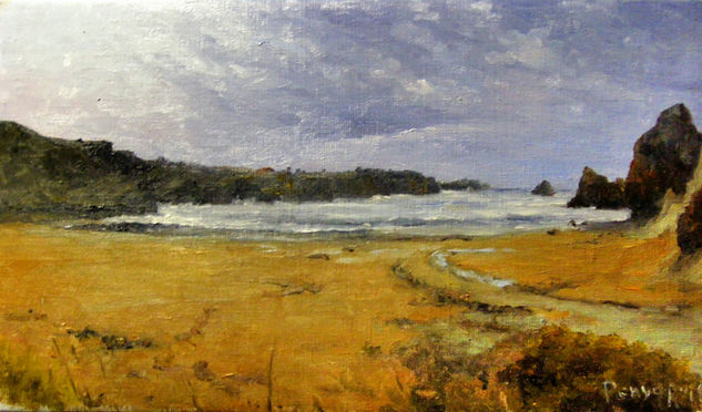 Playa de Portio Oil Canvas Marine Painting