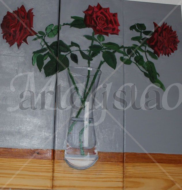 Mis tres rosas del jardin
