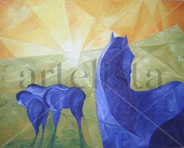 blaue Pferde, variación