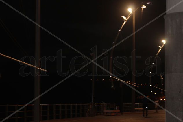 vista lateral de canteras en la noche 