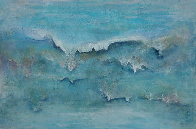 La fuerza del mar - The power  of the sea Mixed media Canvas Marine Painting