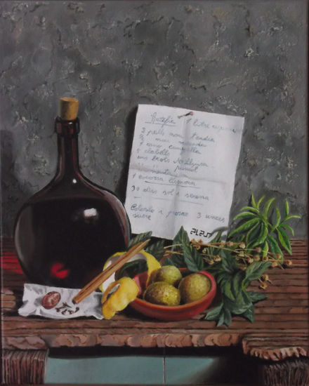 Com fer ratafia Oil Textile Still Life Paintings