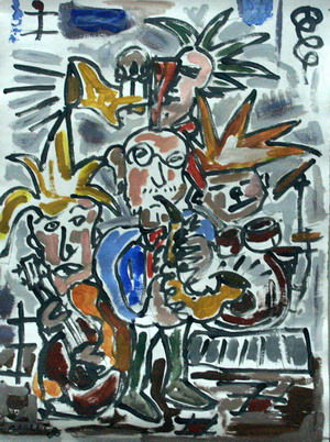 free jazz Acrílico Papel Otros