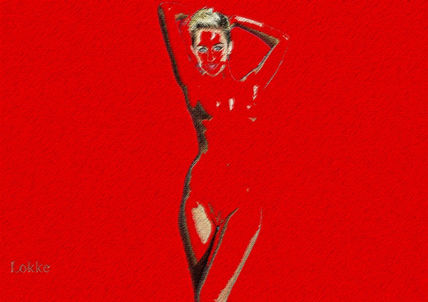 Cyrus, mujer en rojo