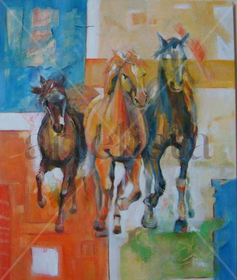 GALOPANDO Mixed media Canvas Animals