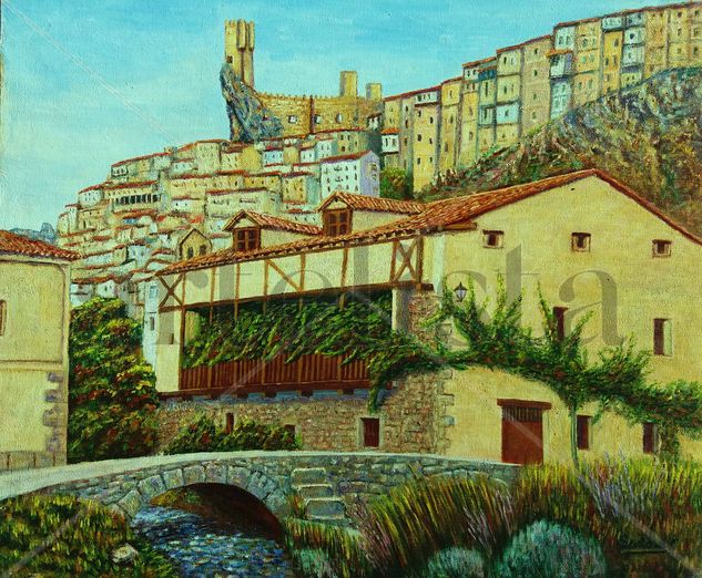 frias desde un puente Oil Canvas Landscaping