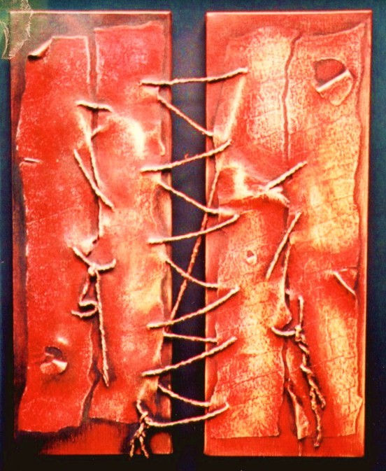 Chalecos Rotos Rojos Atados