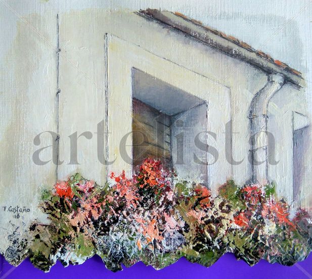 Ventana con flores Oil Paper Landscaping