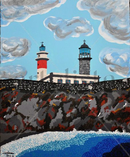 LOS FAROS DE FUENCALIENTE Acrylic Canvas Landscaping