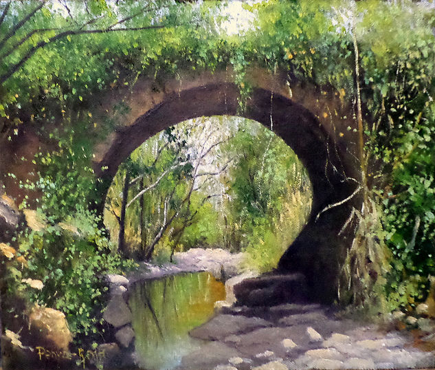 El pont de les cabres Oil Canvas Landscaping