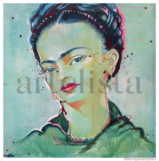 Frida Kahlo 2014 Acrylic Textile Portrait