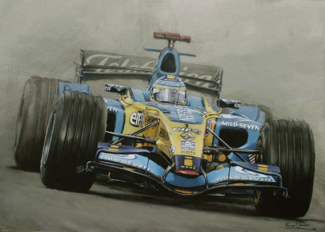 ALONSO 2006 Mixed media Panel Sports