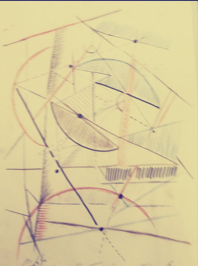 Construcción geométrica con semiesferas