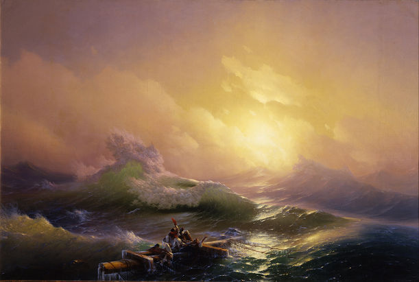 NAUFRAGOS HOVHANNES AIVAZOVKY Oil Canvas Marine Painting