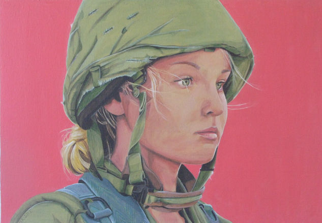 military girl Acrylic Panel Portrait