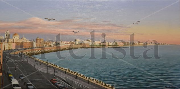 VISTA DE CADIZ DESDE CAMPO DEL SUR Oil Canvas Landscaping