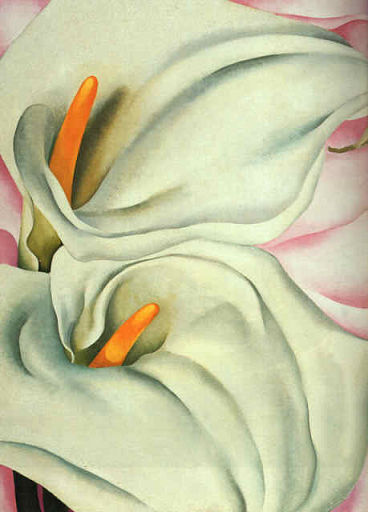 FLOR GEORGIA O'KEEFFE Oil Canvas Floral Painting