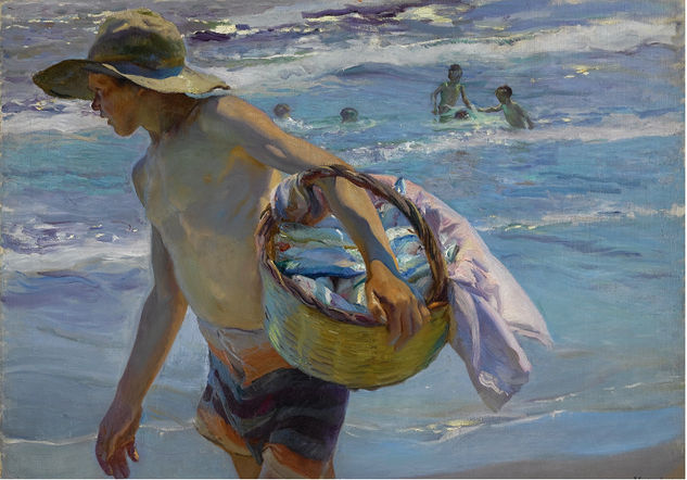 PESCADOR JOAQUIN SOROLLA Óleo Cartulina Figura