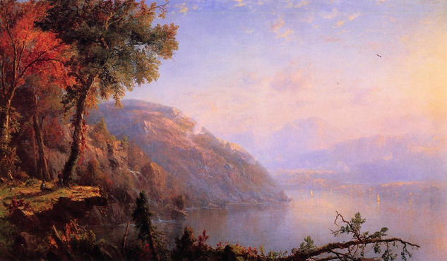 PAISAJE CON MAR MARIE GIGNOUX Óleo Lienzo Paisaje