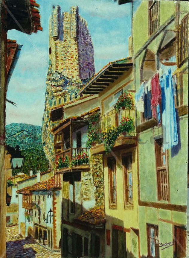 calle y castillo de frias, burgos