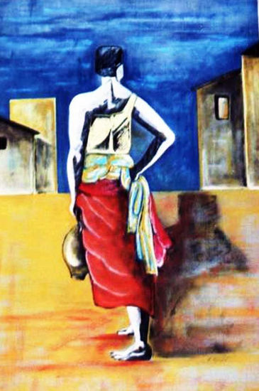 mujer Acrylic Panel Figure Painting