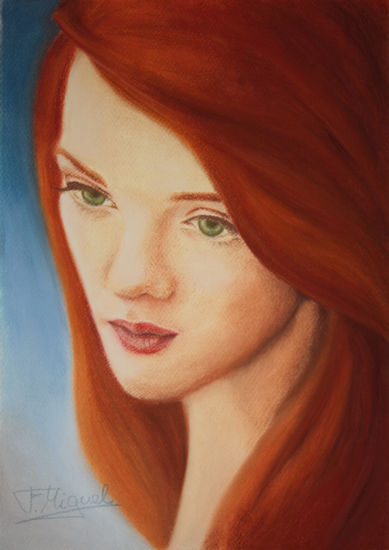 Náyade Pastel Papel Retrato