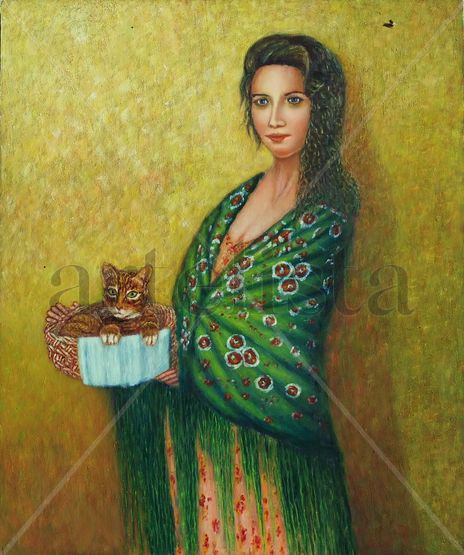 Dama con gatito