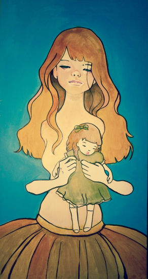 niña de trapo Acrylic Panel Figure Painting