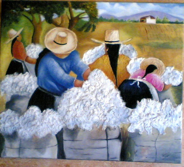 La recogida de algodón Oil Panel Landscaping