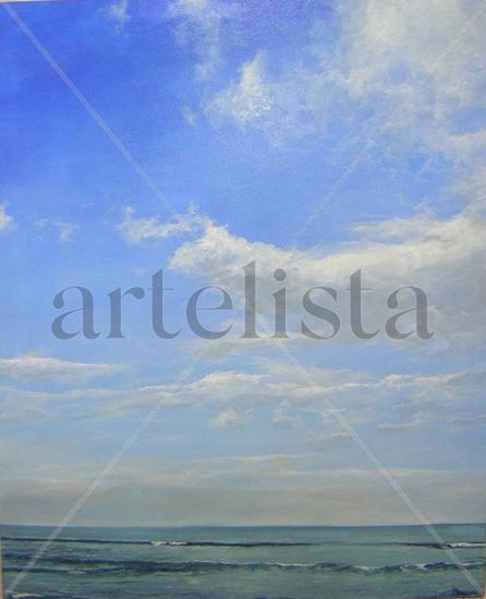 aquel cielo azul Oil Canvas Marine Painting