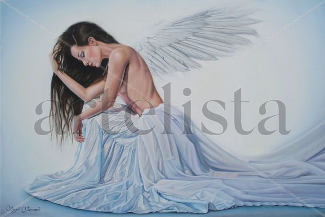 Angelical Oil Canvas Figure Painting