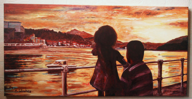 atardecer de verano Oil Canvas Marine Painting