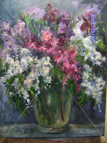 CONJUNTO FLORAL Oil Canvas Floral Painting