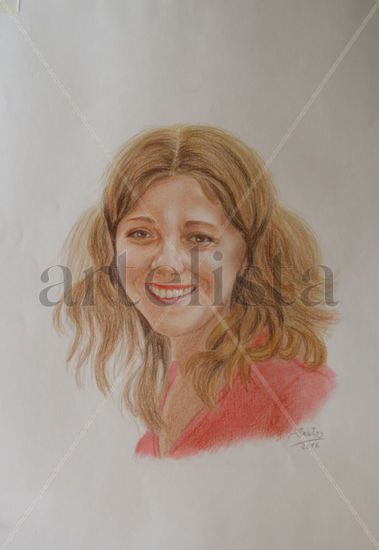 Nuria Pencil (coloured) Paper Figure Painting