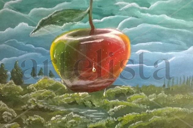 Manzana de colores Acrylic Canvas Landscaping