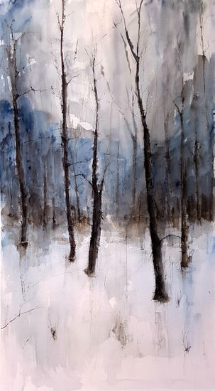 Bosque nevado Watercolour Paper Landscaping