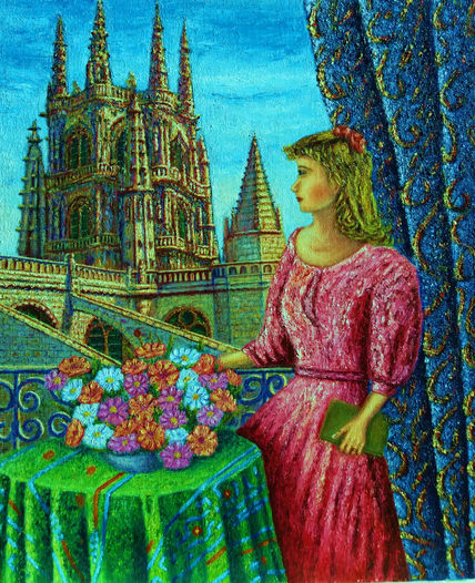 Dama admirando...