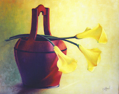 jarrón con flores Oil Canvas Floral Painting