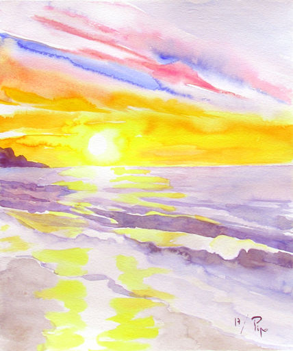 Amanecer sobre el mar