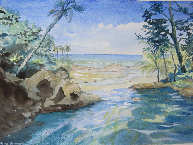 Pequeño paraiso Watercolour Paper Landscaping