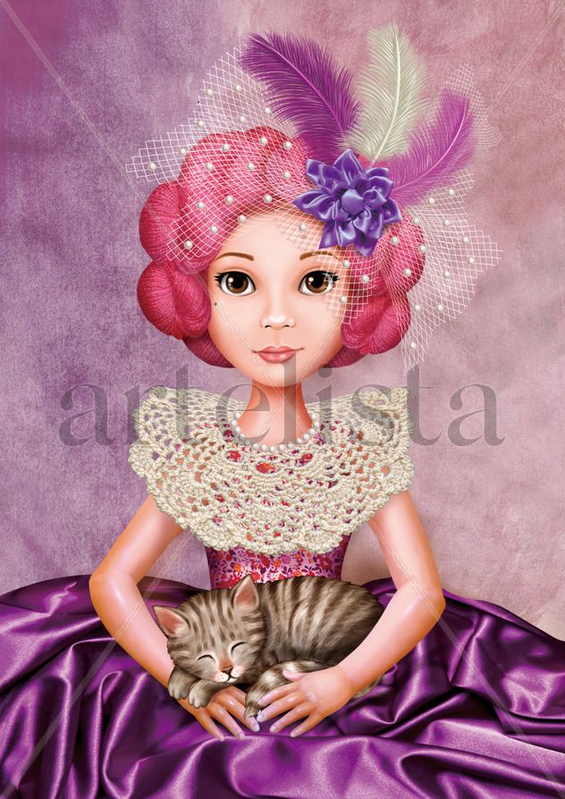 Muñeca con gato