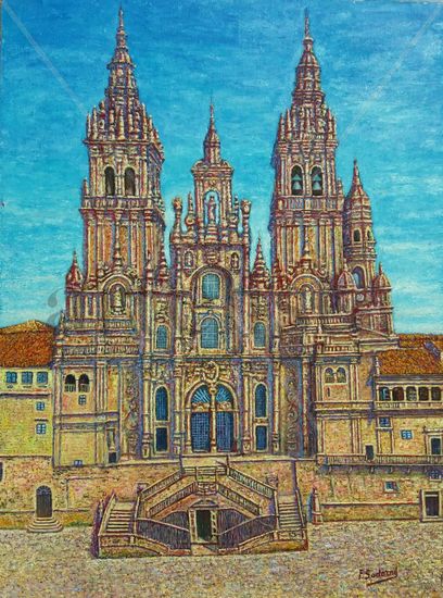 catedral de santiago de compostela Óleo Tela Otros